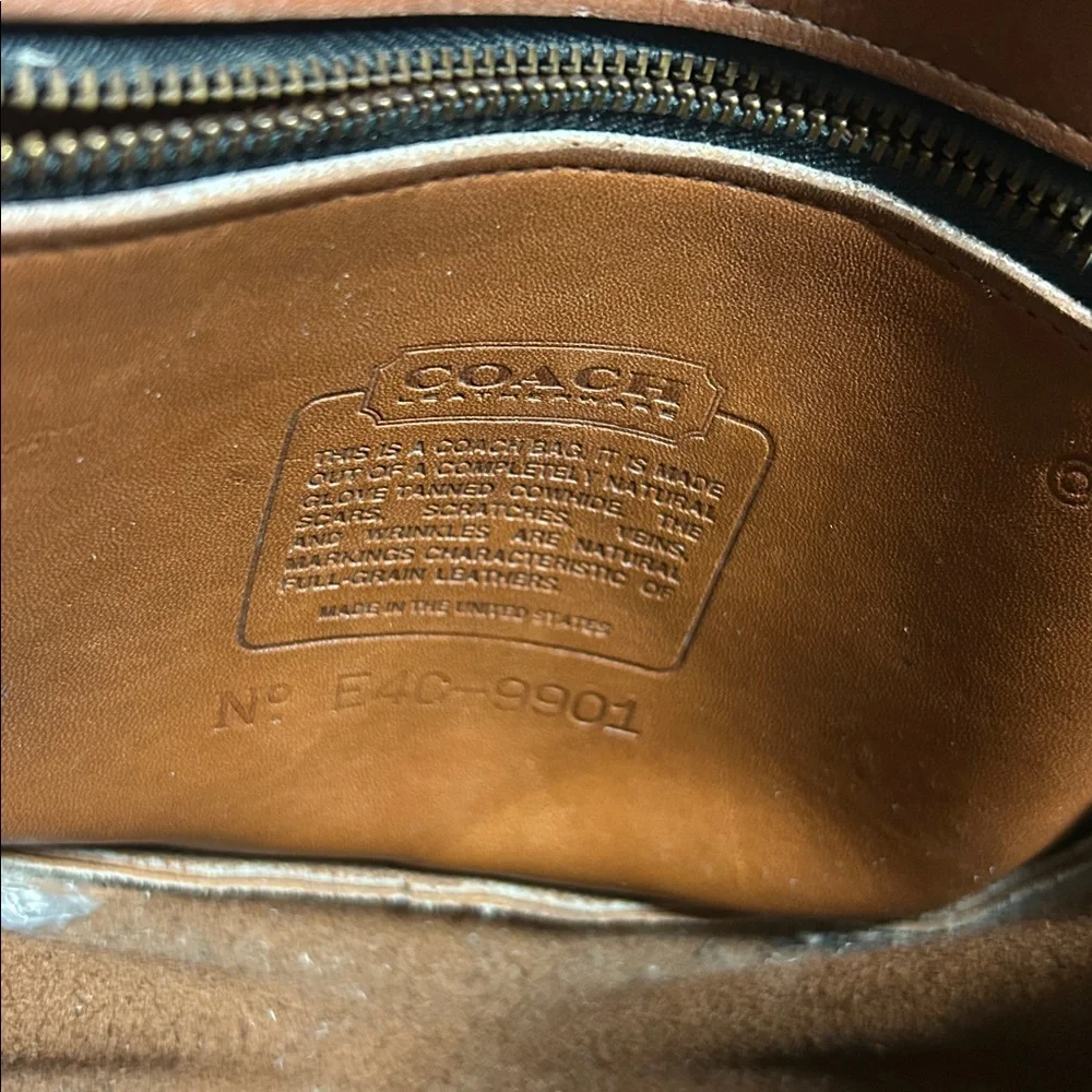 Vintage Coach Chester‎ Bag 9901 90s Hand painted Custom Leather Kelly Green - Picture 4 of 7